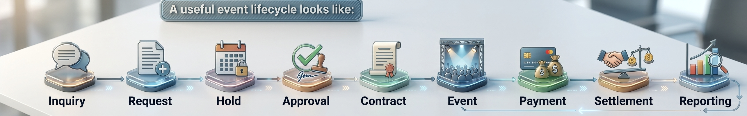 Venue lifecycle process flow