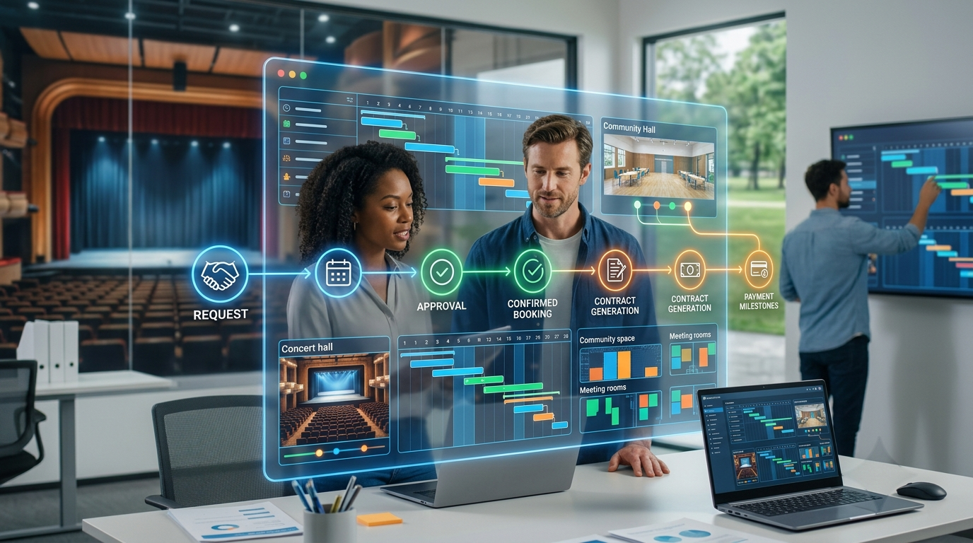 How should an automated booking approval workflow operate