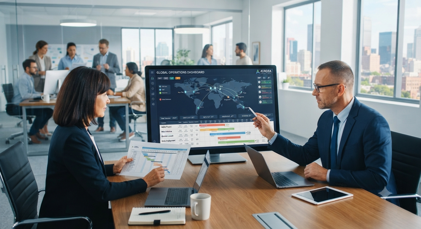 Multiple venue locations connected on a map with synchronized booking calendars and centralized scheduling.